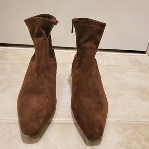 Jason Wu Rich Brown Suede Heeled Boots